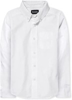 Boys Long Sleeve Shirt White - Size Medium (7/8)
