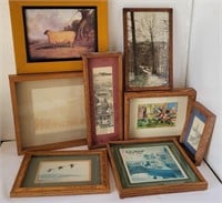 (8) Assorted Wood Framed Pictures
