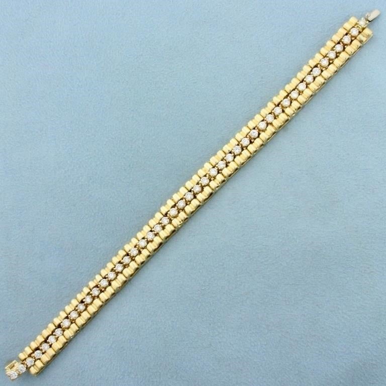3ct TW Diamond Line Bracelet in 14K Yellow Gold