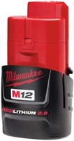 Milwaukee M12 RedLithium 2.0 Compact Battery Pack