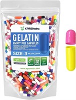 Capsules Express- Size 3 Multi-Colored Empty Gelat