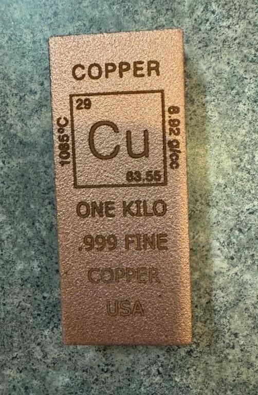 ONE KILO COPPER BAR