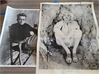 (2) B & W Posters of Marilyn Monroe and James