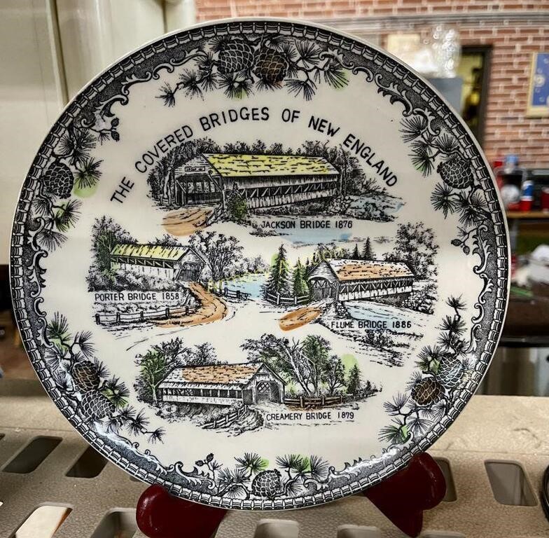 THE COVERED BRIDGES OF NEW ENGLAND COLLECTOR PLATE
