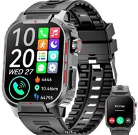 Men's Black Smart Watch with Wireless Calls, Perso