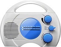 aner Waterproof Shower Radio, Mini Portable AM FM