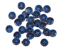 50 Pcs 1inch Large Blue Buttons for Sewing Round