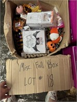 (1) big box of misc. fall/halloween decorations