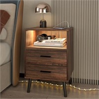 LVSOMT NIGHTSTAND WITH CHARGER