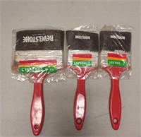 (New) 4",  2.5" Polyester Brushes- 6 pcs- Red