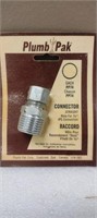 Plumb pak connector straight male for ½ ips