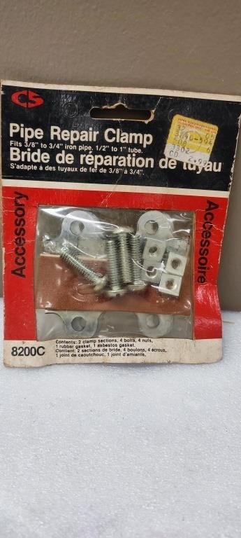 Cs pipe repair clamp fits for to ¾ iron
