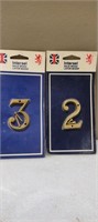Solid Brass Numbers Intersel (3 and 2)



Bm