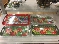 Assorted New serving trays. Most snack sized 7x15