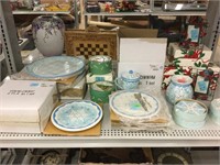 New winter blue snowflake serving and decor