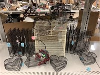 New Metal Wire Decorations - Books, Hearts,