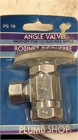 ANGLE VALVE SHUT-OFF FOR 1/2:RON PIPE NIPPLE AG