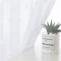 (new)MYSKY HOME White Curtains for Living Room 84
