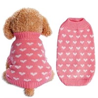 (new)Dxhycc Dog Knitted Sweater Dog Heart Sweater