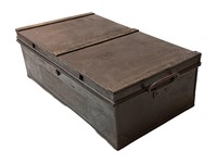 1918 English Metal Trunk w/ H Davies and Sons