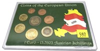 2002 Austrian Euro coin set