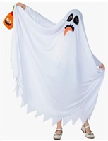 Boo White Ghost Robes Halloween Costume for Kids