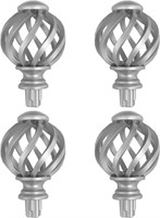 (new)Finials for Curtain Rods, 4 Pcs Curtain Rod