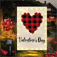 Saillong Love Heart Valentines Day Garden Flag,