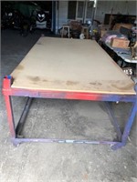 Steel Framed Welding Table on Casters