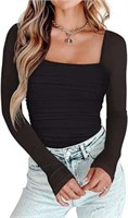 (new)PINKMSTYLE Mesh Square Neck Bodysuit for