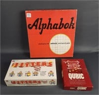 Alphabok Jitters and Qubic Games