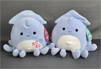 Pair of Stacy The Squid Squishmallows