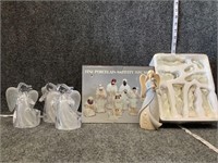 Angel Figurines and Nativity Set