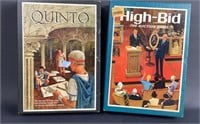 Quinto & High-Bid Games