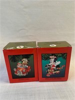 Lot of 2 Mickey Mouse Treasury Christmas Ornaments