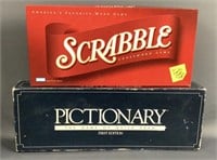 Pictionary and Scrabble Games