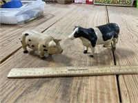 Cast Iron Pig and Cow