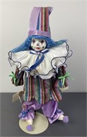 Blue Hair Musical Clown Doll
