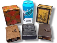 Vintage Playing Card Holder Box Pouch Lot B