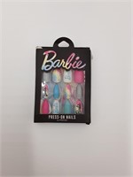 Barbie press on nail set colorful