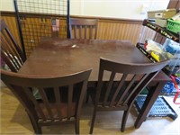 DINING ROOM TABLE WITH 4 CHAIRS - BRING HELP