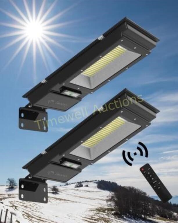 2 Pack 500W Solar Lights 10000LM  200 LEDs