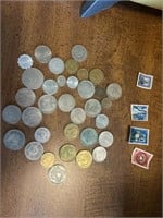 foreign coins and stamps