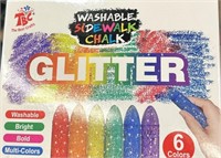 2 Packs of Glitter Chalk 6 colors