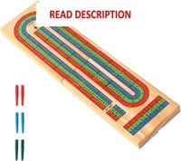 GSE 3-Track Travel Cribbage Board  6 Pegs