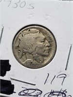 1930s Buffalo Nickel