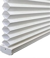 46x72-inch white fabric corded honeycomb blinds