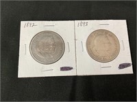 1892 & 1893 Columbian Silver Coins