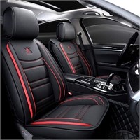 Fashion Jushi Black/Red Leather Car Seat Cover