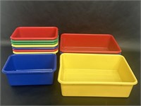 Colorful Plastic Organizational Tubs